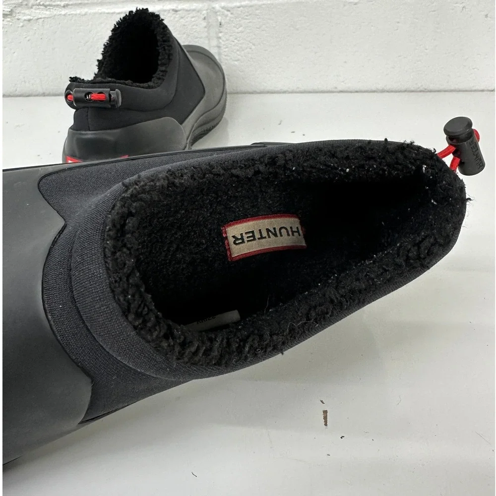 Hunter Sherpa Shoes Black Waterproof Slip On Insulated / Men's size 10